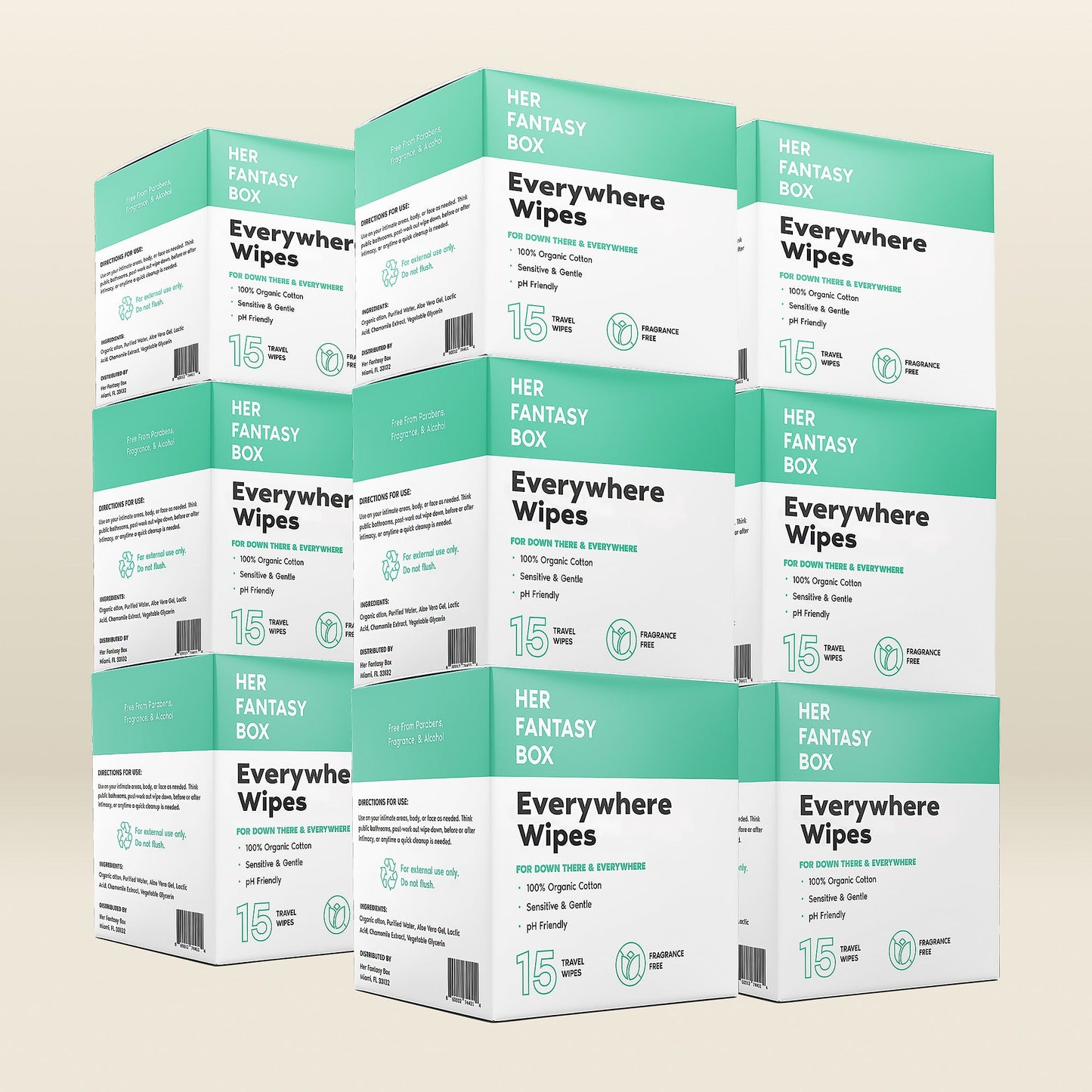 Everywhere Wipes Travel Size - 180 Wipes, 12 Pack